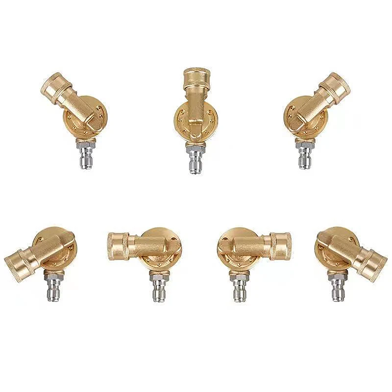 1Pcs High-Pressure Water Gun 7-Speed Rotary Coupler Angle Copper Joint Conversion Head 1/4 inch Quick Connection Adaptor