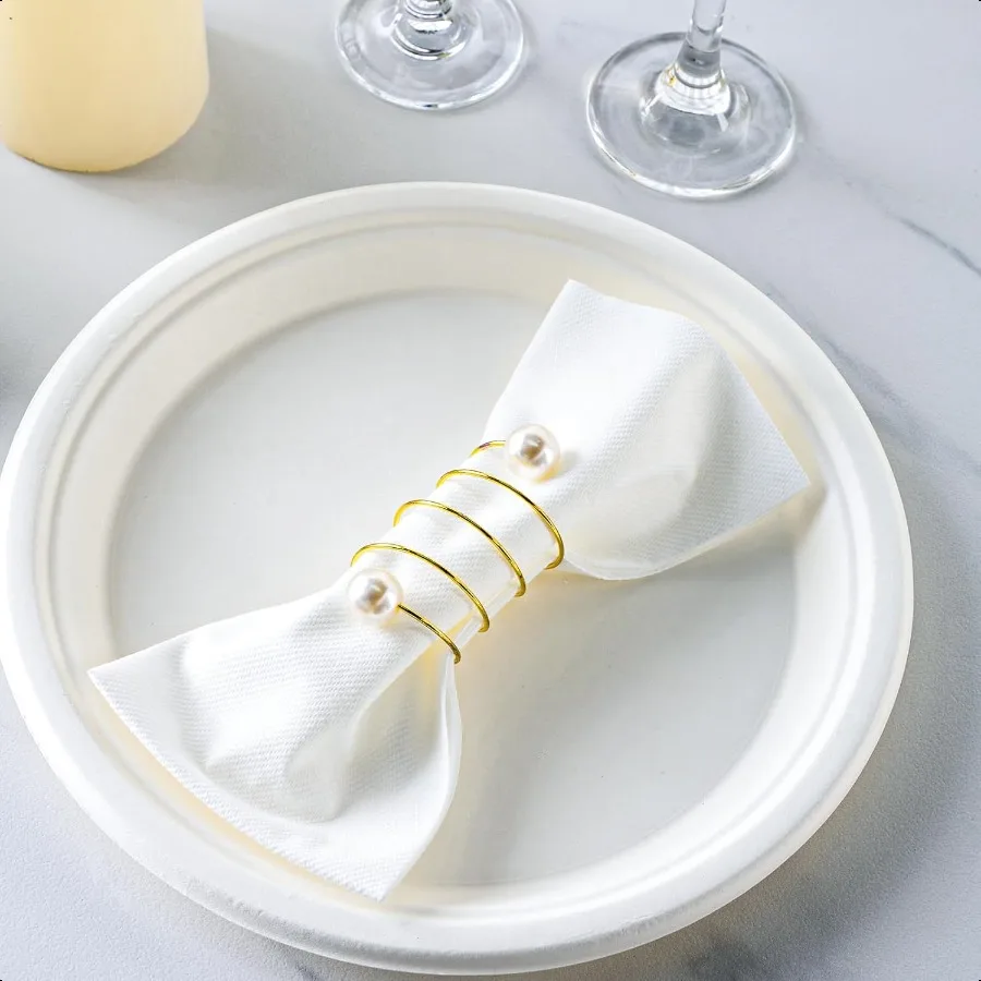 100 Count  Hand Towels Linen Feel Bathroom Hand Napkins Soft And Absorbent Paper Napkin for Guest  Dinner Napkins for Kitchen P