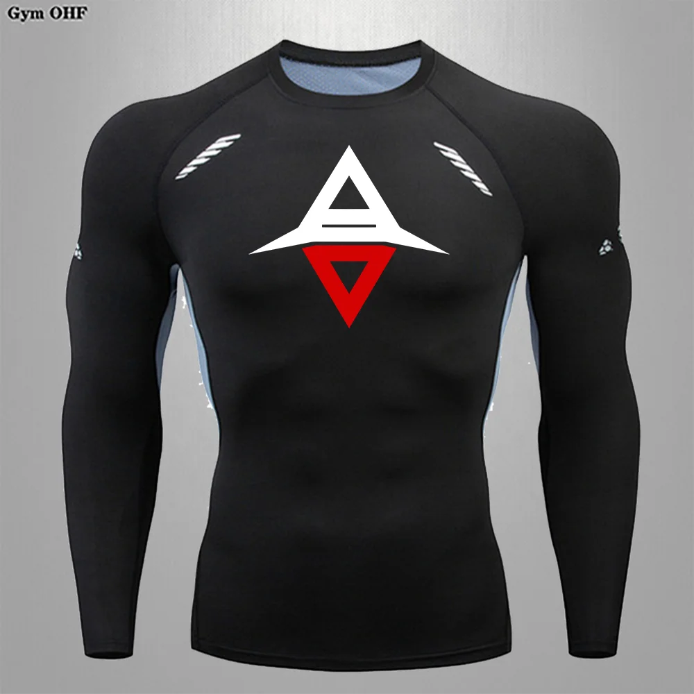 （MZ）Sports training, fitness, quick drying, breathable, super elastic men's long sleeved T-shirt