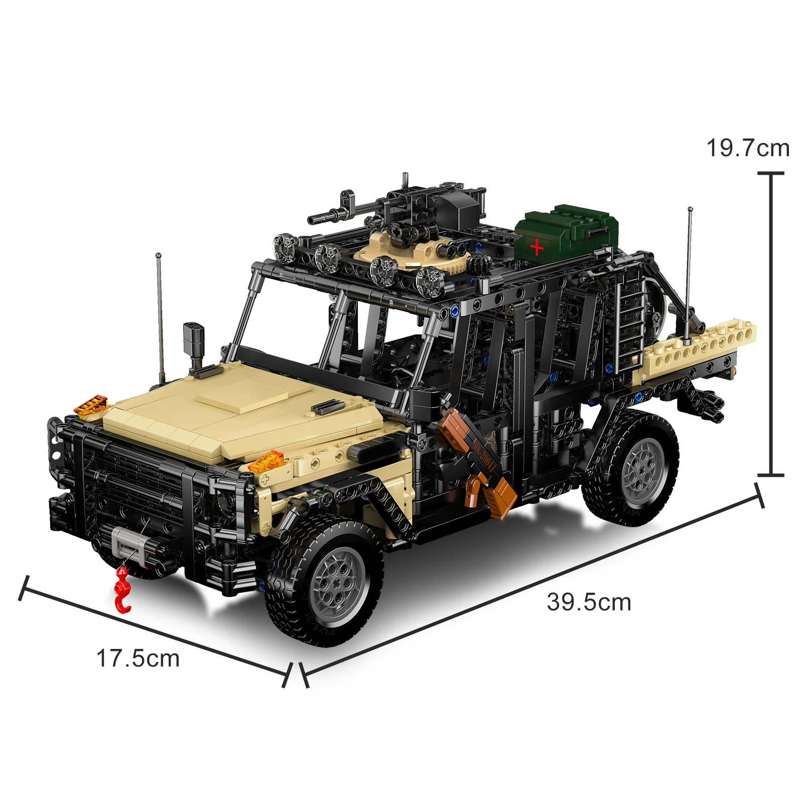 

Mold King 20041 Caracal, бронеавтомобиль, набор строительных блоков, военный штурмовой грузовик, сделай сам, сборная игрушка для детей, набор, 1577 шт.