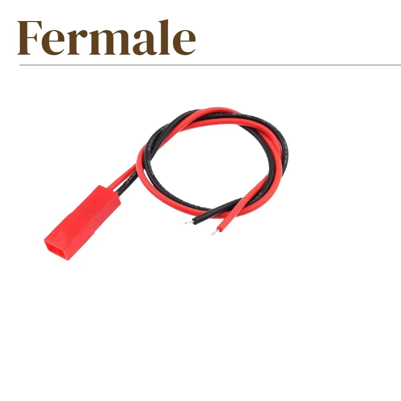 10PCS 22AWG JST Plug Connector 2 Pin Male Female Plug Connector Cable Wire for LED Lamp Strip RC Toys Battery Adapter 20cm