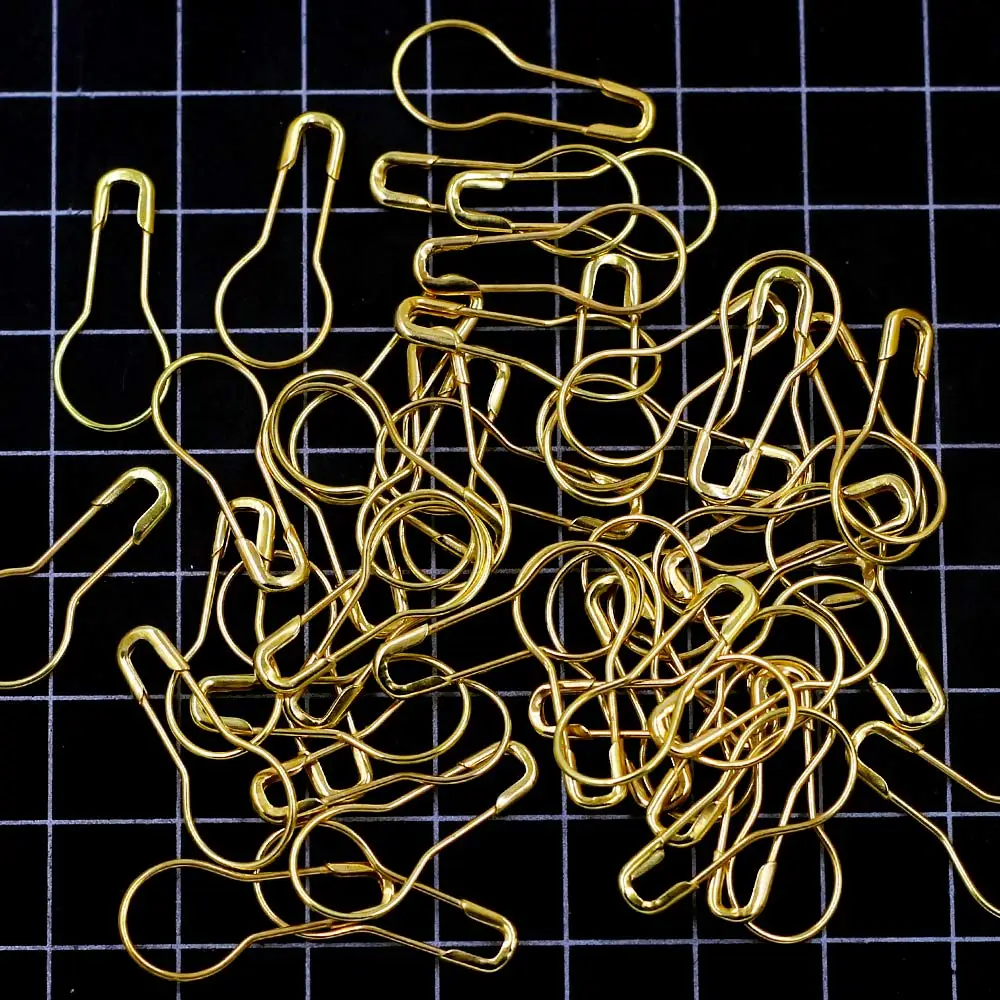 2500Pcs Wholesale Golden Flask Shape Gold Plated Metal Safety Pins Jewelry Making Needles Accessories 21x9.5mm