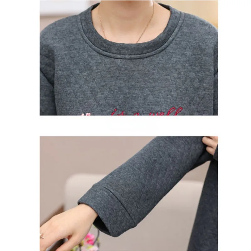 2023 New Thickened Pajamas Women's Winter Thickened Sleepwear Cotton Long-Sleeved Air Sandwich Warm Autumn Suit Loungewear