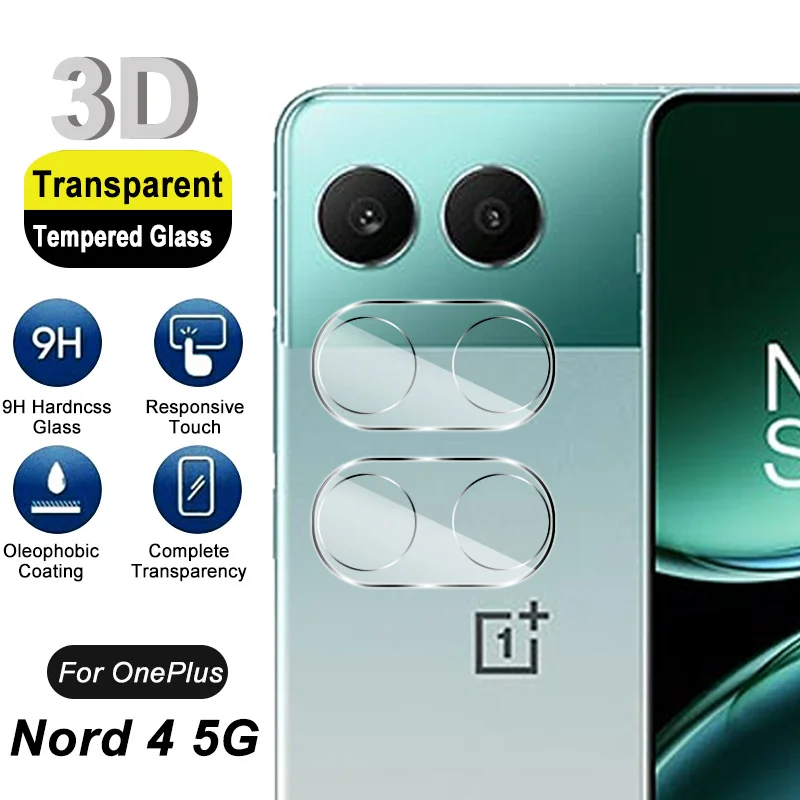2Pcs OnePlusNord4 5G 3D Clear Camera Protector For OnePlus Nord 4 Full Coverage Back Lens Tempered Glass One Plus 1＋Nord 4 Film