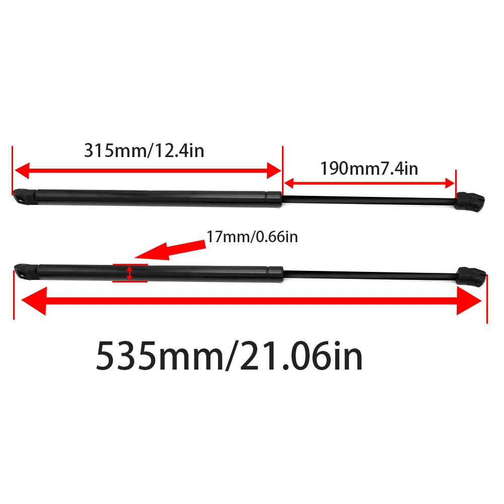 2x Rear Tailgate Gas Struts Lift Supports For VW Tiguan Mk1 5N 2009-2017, Boot Shocks Dampers Replace 5N0827550