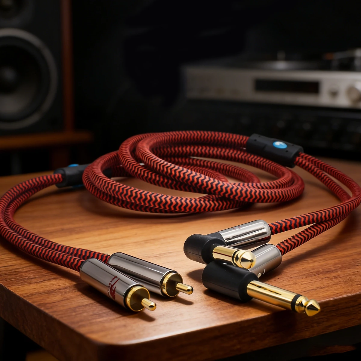 Dual 6.35mm to Dual RCA Audio Cable for Amplifier Mixing Console 2*RCA to 2*1/4 Inch TS Jack Shielding OFC Cable 1M 2M 3M 5M 8M