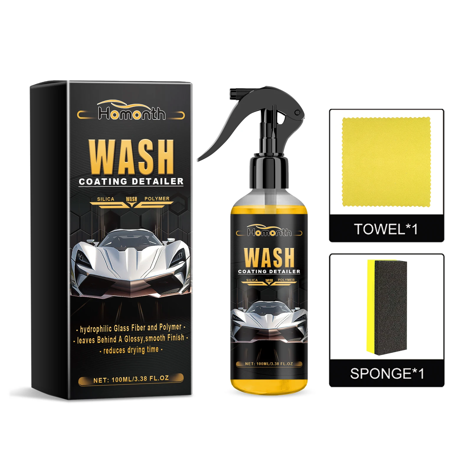 Automotive Foam Cleaner Decontamination Oil Dust Refurbishment Maintenance Brightening Multi-Purpose Cleaning And Care Agent