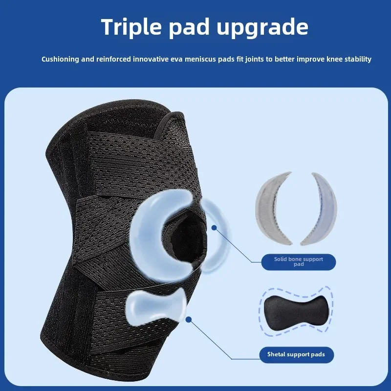 Medical Meniscus Injury Knee Brace, Men and Women Knee Joint Protective Sleeve Patellar Strap, Exoskeleton Running Sports Braces