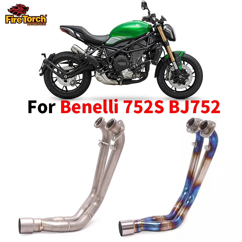 

For Benelli 752S Motorcycle Exhaust Full System Escape Modified Moto Titanium Alloy Front Link Pipe Connect Original Muffler