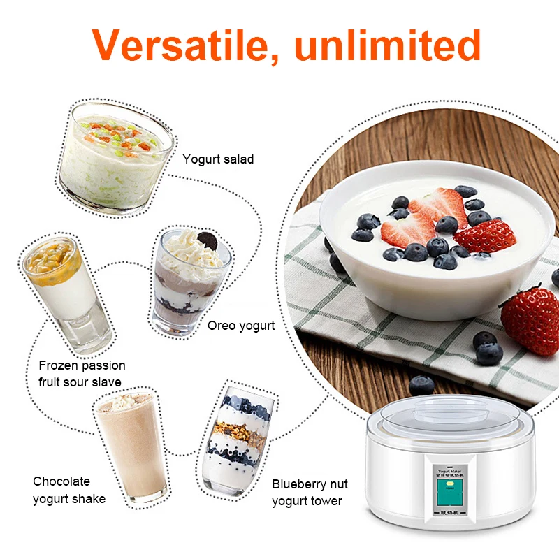 Automatic Yogurt Machine Multifunction DIY Tool Stainless Steel liner Natto Rice Wine Pickle Yogurt Machine