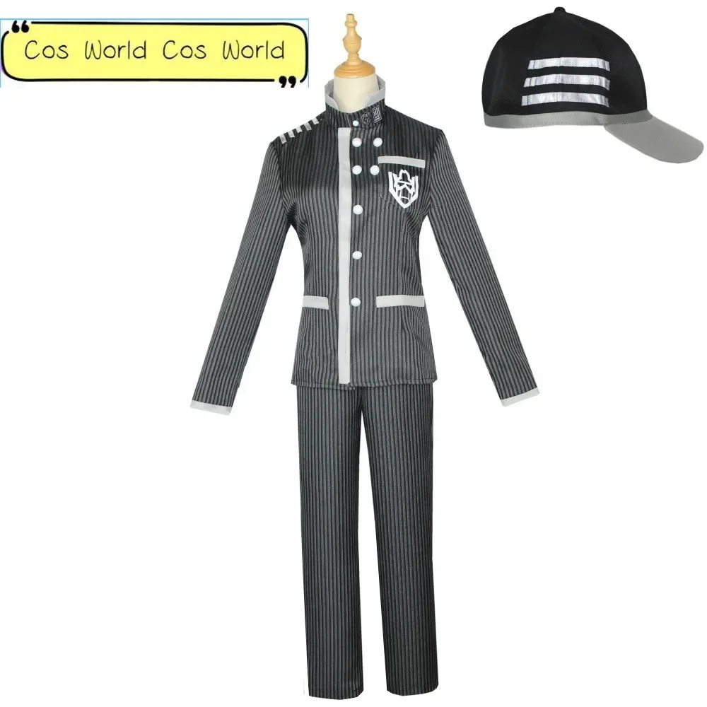 Game Danganronpa Saihara Shuichi Cosplay Costume Dangan Ronpa Detective Cosplay Clothes Coat Pants Full Suit School Uniform