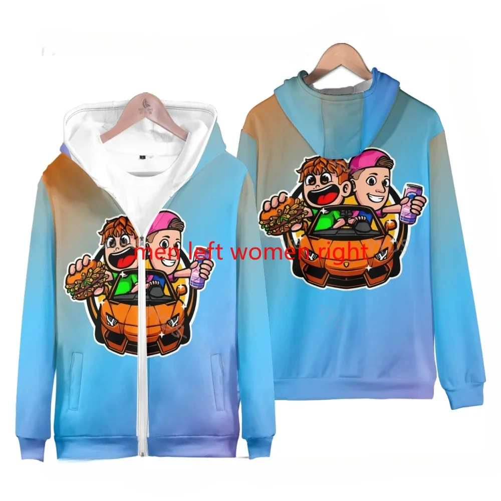 Burgerpommes Icrimax Kids Zipper Hoodie Cartoon Print Autumn/Winter Long-sleeved Hooded Sweatshirt Casual Top for Boys and Girls