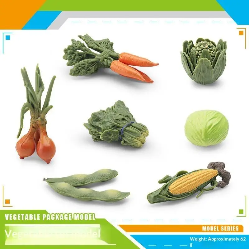 Realistische Gemüsefiguren: Kohl, Karotte, Zwiebel, Spinat, Mais, Butterkraut, Sojabohne – Lernspielzeug für kognitives Lernen – Detail 7