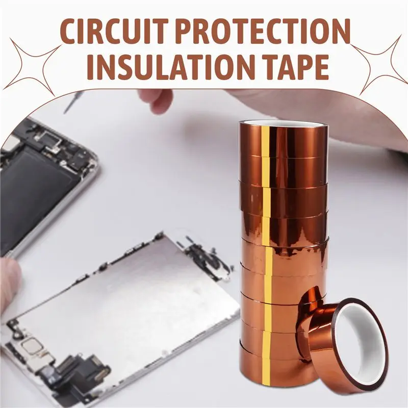 A11E-30Mmx33m Metal Traceless High Temperature Adhesive Tape Heat Electronic Insulation For 3D Printing Board Protection