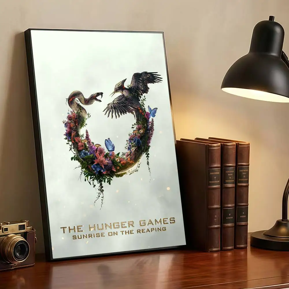 Les autocollants adhésifs pelables « H-Hunger Games S-Sunrise On The Reaping » conviennent à la décoration murale sans cadre dans un R