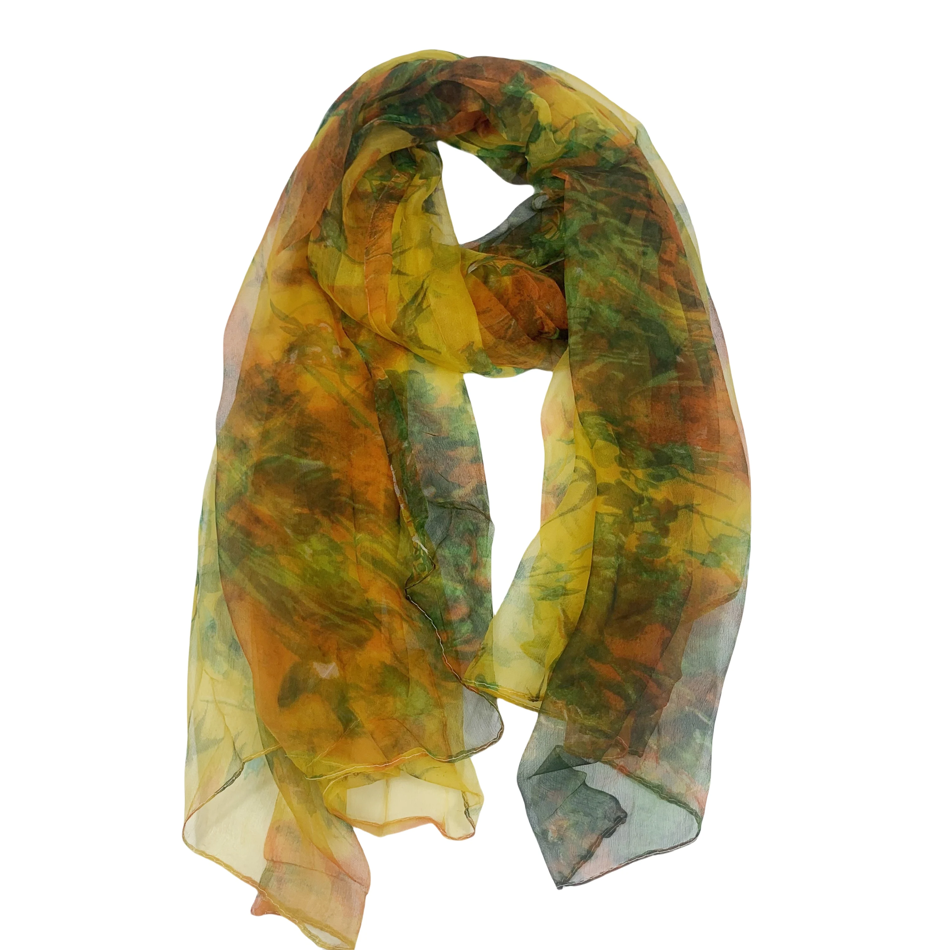 

100% pure silk scarf scarves brand new fashion scarves 110Cm*180Cm Neckerchief hijabs long silk scarves green drop