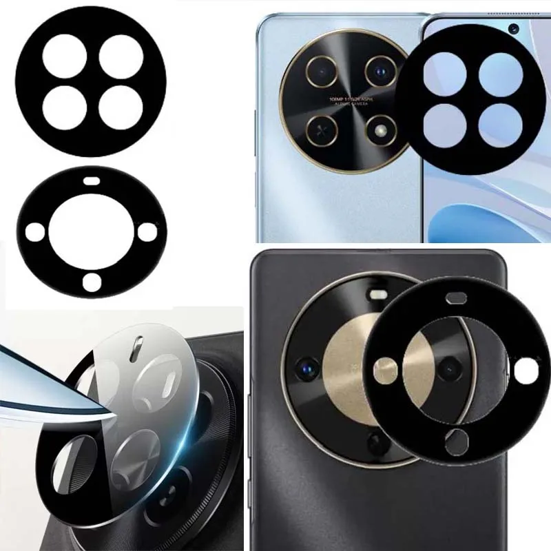 for Huawei Nova 13i Enjoy 70X Camera Lens Cover Tempered Glass Lens Film Protector Black Coverage Cap