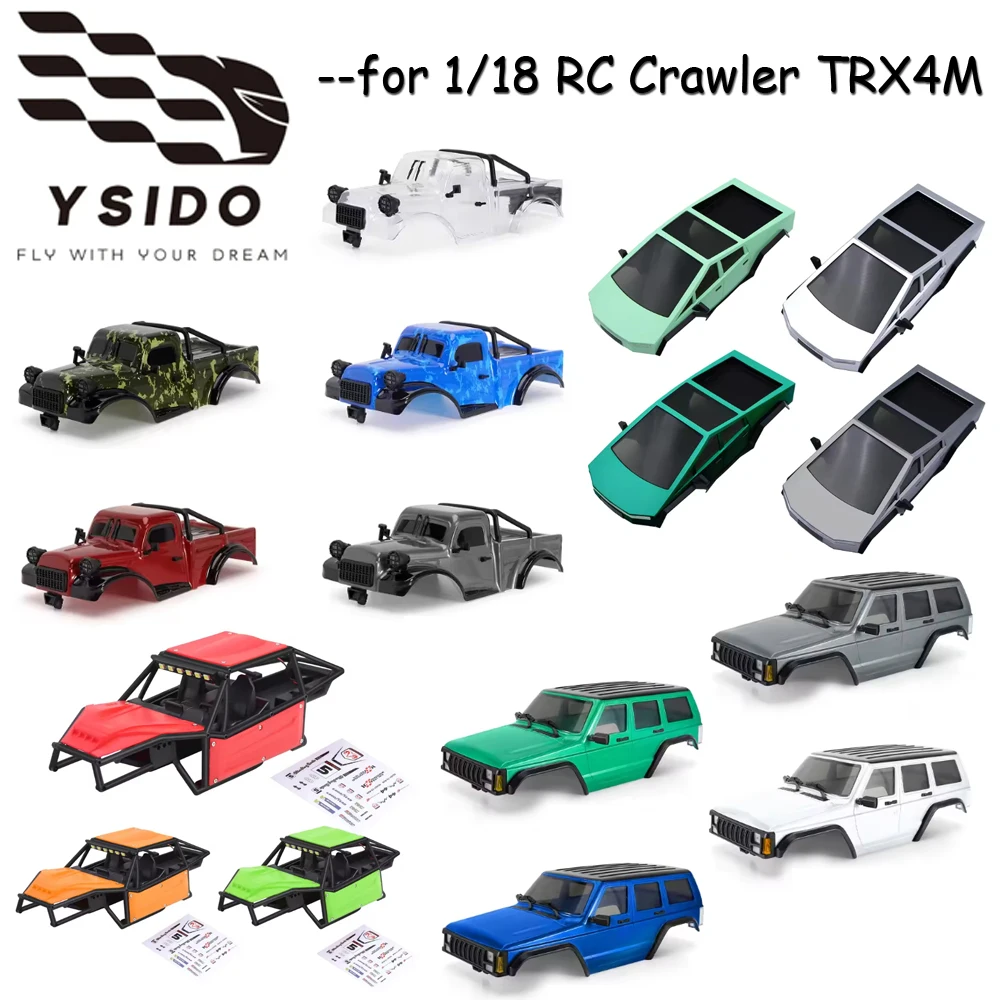 

RC Гусеничный автомобильный корпус, имитация жесткого кузова для 1/18 RC Crawler TRX-4M Bronco Defender 155 мм 6,10 дюйма, детали для обновления шасси