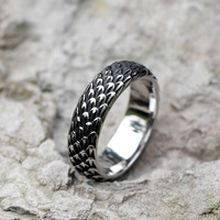 NEW Men's 316L stainless steel rings Vintage Nordic Viking Dragon Rings Amulet animal FASHION Jewelry Gifts free shipping