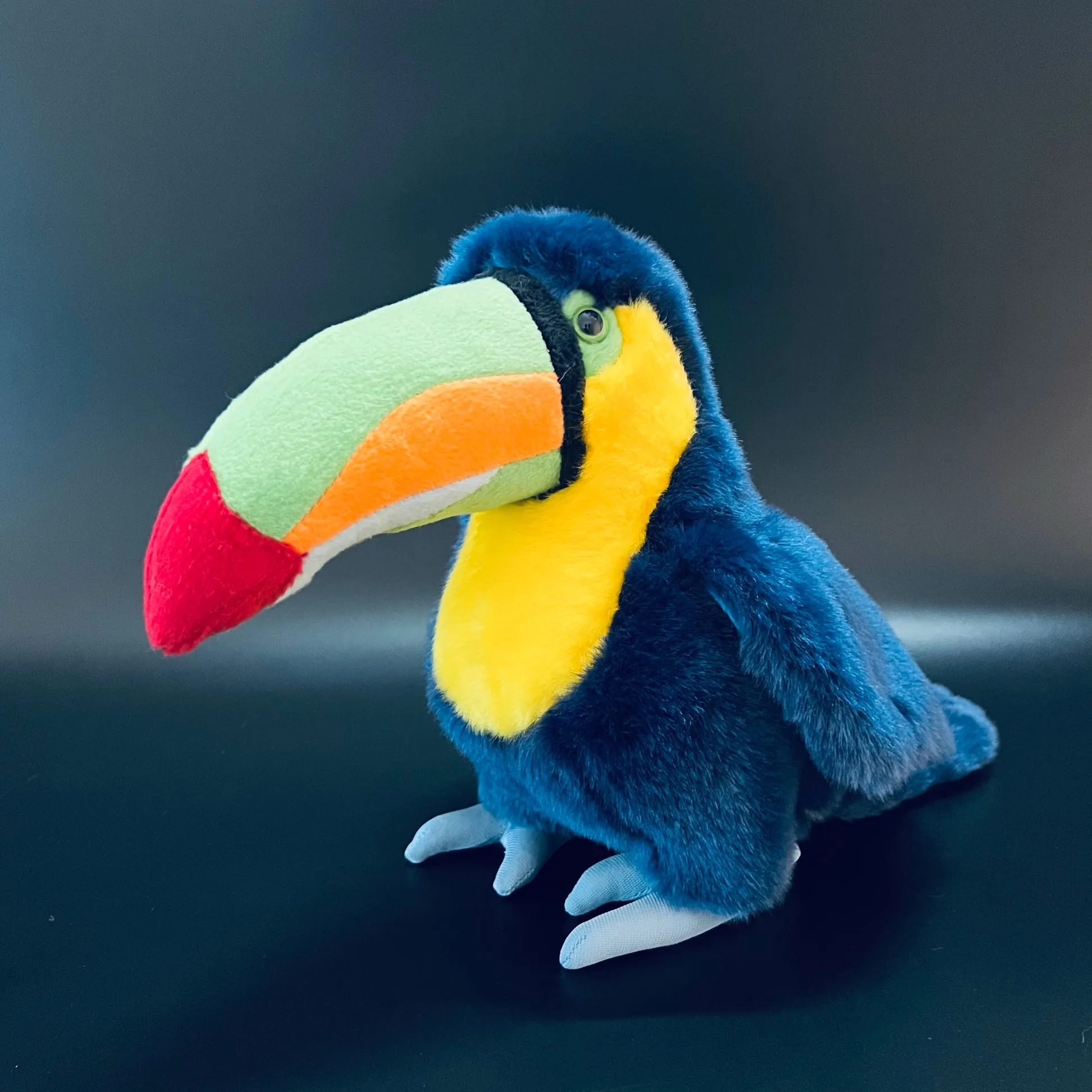 

Новинка 2025, синий попугай, плюшевая игрушка, реалистичная плюшевая кукла с животными, детский подарок на день рождения