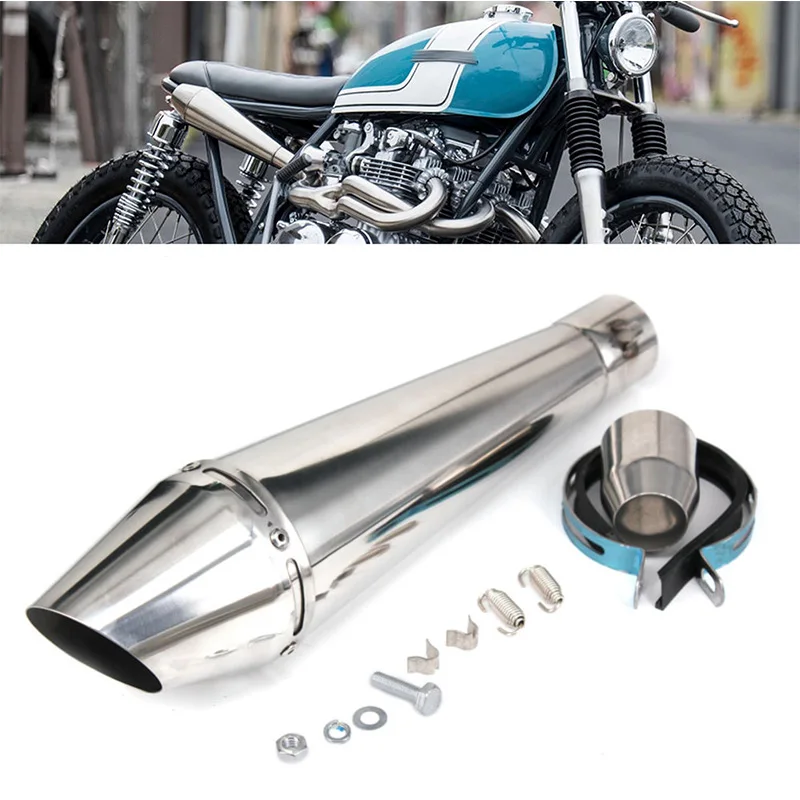 

Universal GP Style Stainless Steel Motorcycle Exhaust Muffler DB Killer Fits For 125-1000cc Street Bike Scrambler Cafe Racer