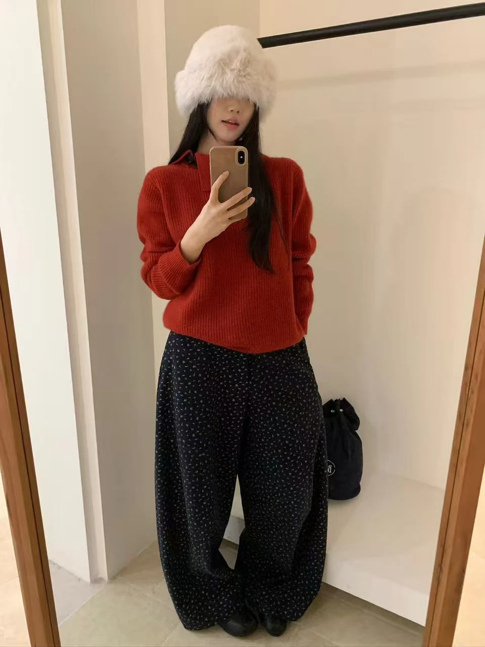 

Simple Sle Wool Bear Collar Side Button Design Knitted Sweater for Women Autumn Winter Warm Thiened Long Sve Top