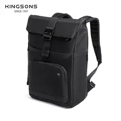 Kingsons Urban Style Backpack For Men 15.6 inch Laptop Backpack W Usb Charging Port Waterproof Wear-resistant