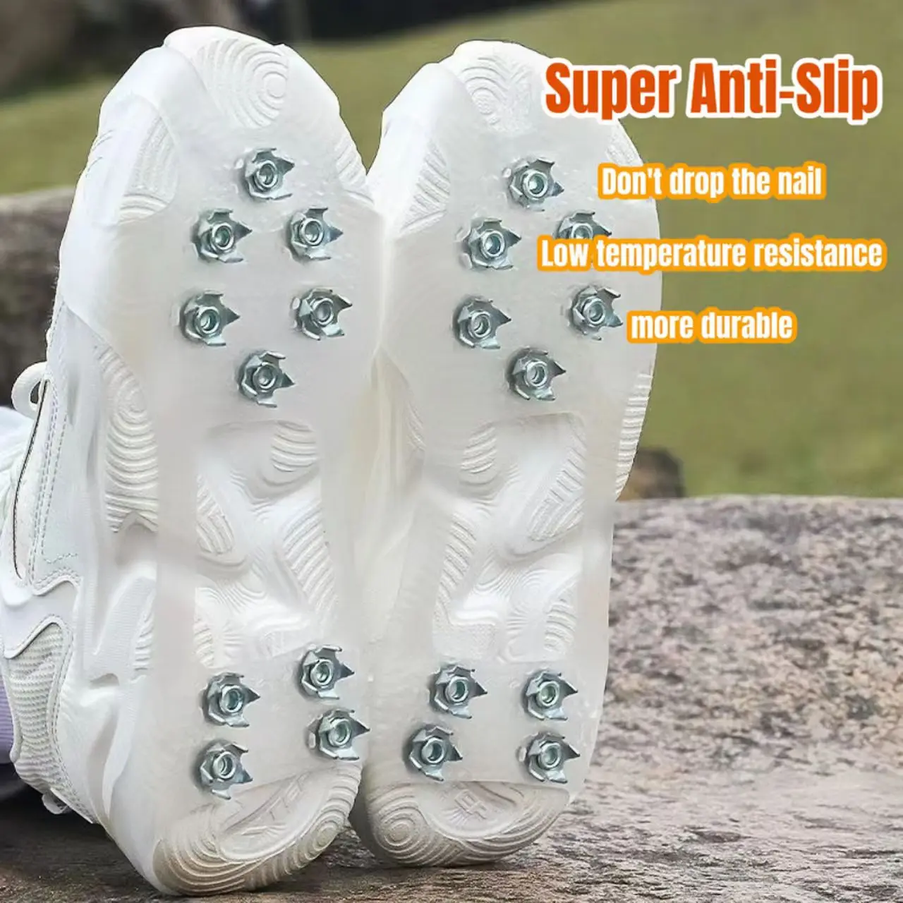 10 Tooth Shoe Studs, Snow Resistant, Anti Fall and Anti Slip Shoe Cover, Strong Grip, Easy to Wear, Hiking, Winter Outdoor