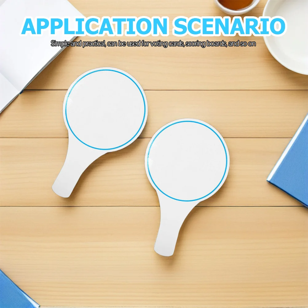 

2Pcs Scoring Boards Handheld Whiteboard Single Sided Mini Dry Erase Scoreboard Voting Pads Scoring Cards for Judges Classroom