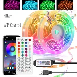 1-10 metrów inteligentna dioda LED diody na wstążce USB 44Key kontrola aplikacji IR zdalna synchronizacja muzyki zmieniająca kolor podświetlenie RGB nadaje się do sypialni