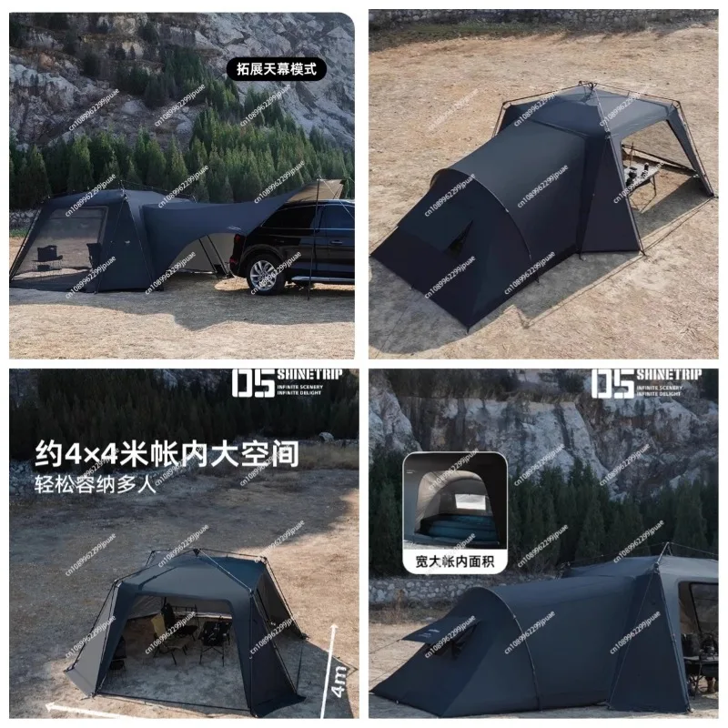 

Automatic Quick Opening Canopy Tent Integrated Zipper Dome Tent Outdoor Rain Sun Protection Oversized Awning