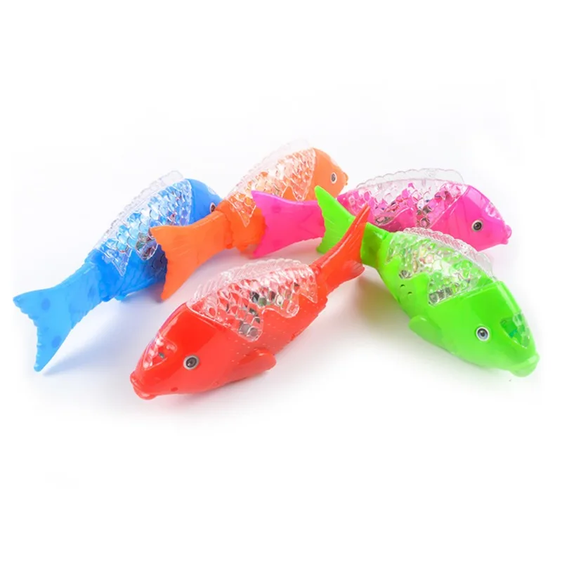 Kids Toy Simulated Swimming Electric Projection Colored Fish Light Music Free Swing Holiday Gift