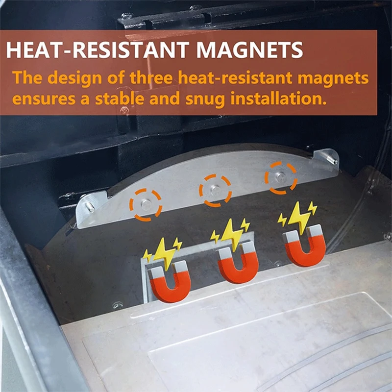 Heavy-Duty Steel Heat Diffuser Plate - Heat Deflector Mod For Pit Boss: Magnetic Thermal Deflector For Enhanced