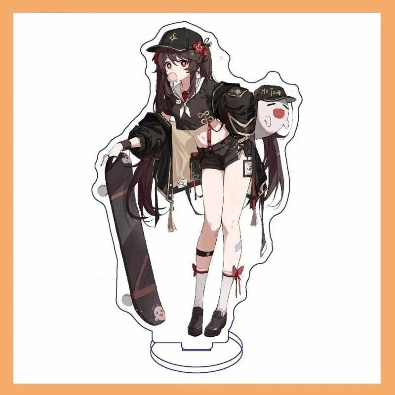 Game Genshin Impact Hu Tao Yae Miko Beelzebul Stand Plate Anime Cartoon Cosplay Figure Character Acrylic Prop Decorative Gifts