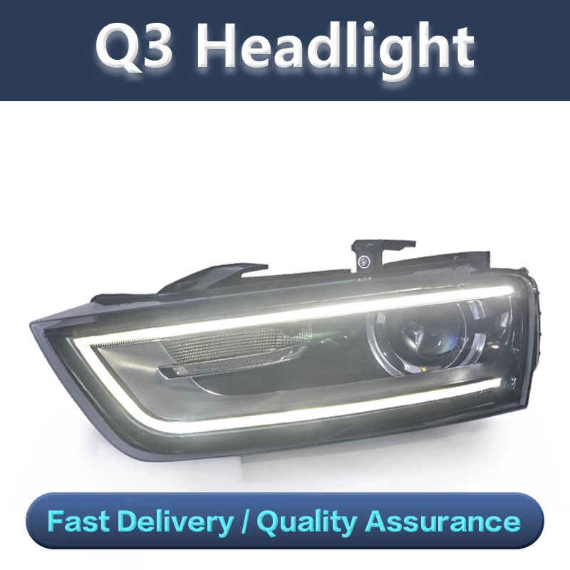 Car Styling  for audi q3 Headlights 2013-2016 LED Headlight LED DRL Projector Lens Dynamic