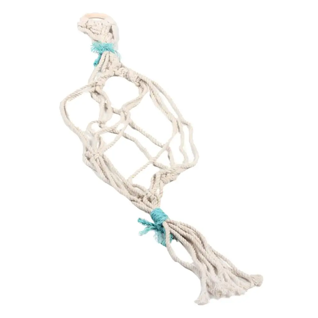 Artesanal trançado macrame corda cabide cesta pátio planta pote segurar 65cm