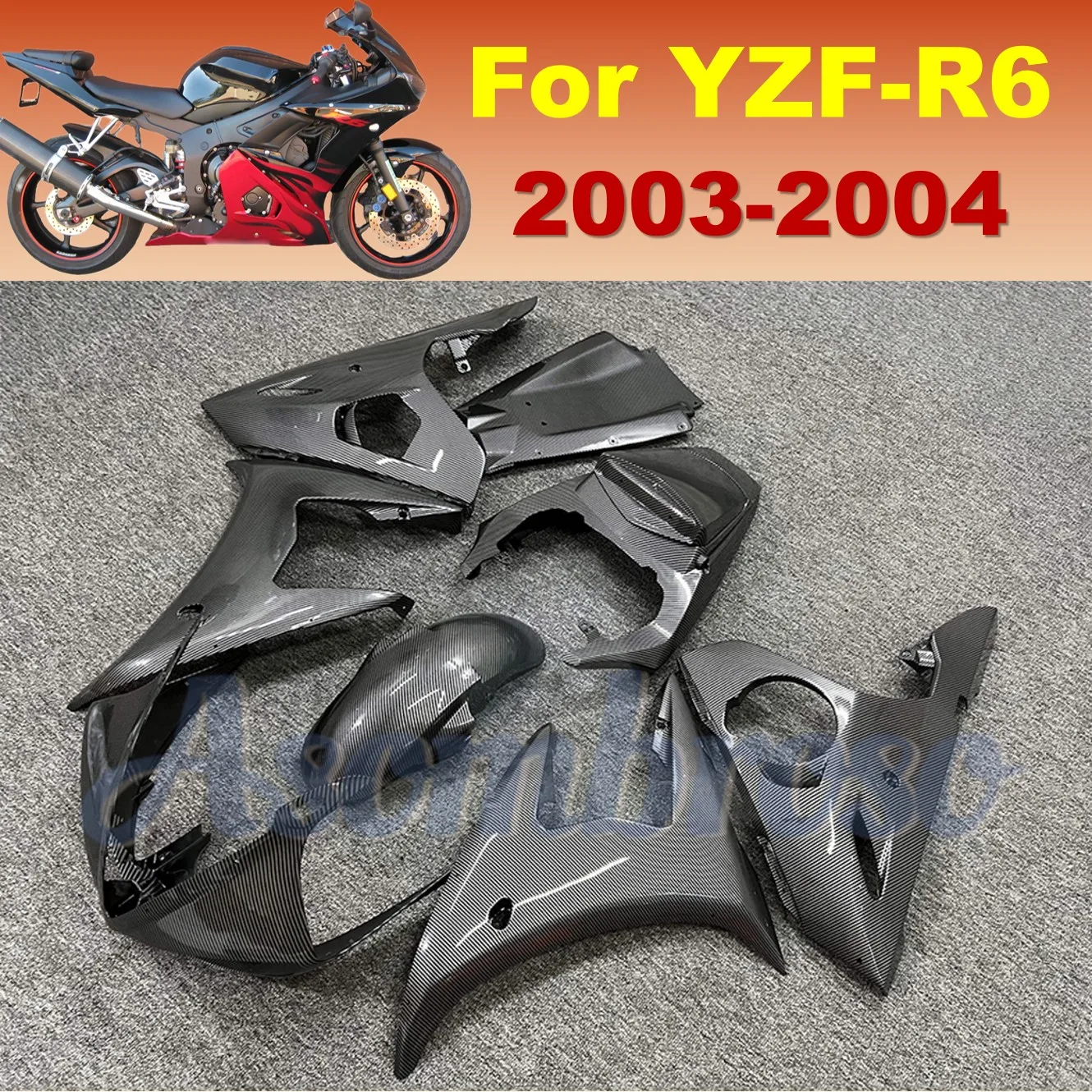 

Carbon Fiber Fairing kit For Yamaha YZF-R6 2003 2004 2005 YZF R6 Motorcycle Full Panel Set