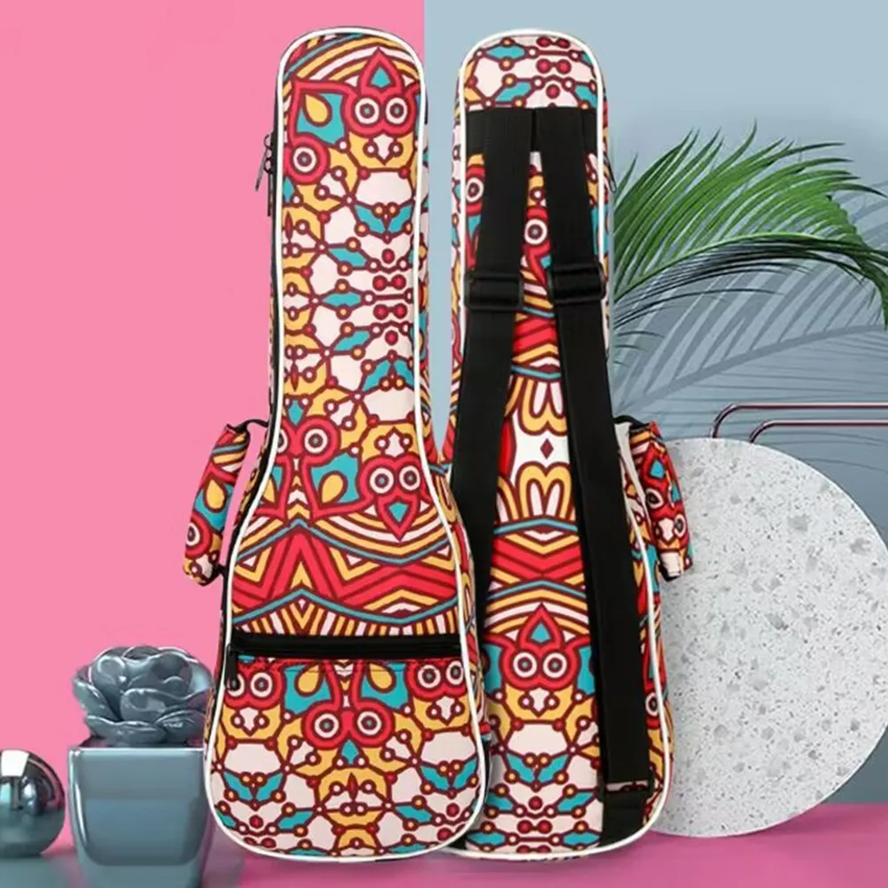Ukulele Bag Durable Waterproof Canvas Nylon Sponge Portable Storage Carrying Shoulder Bag For Ukulele Accessories