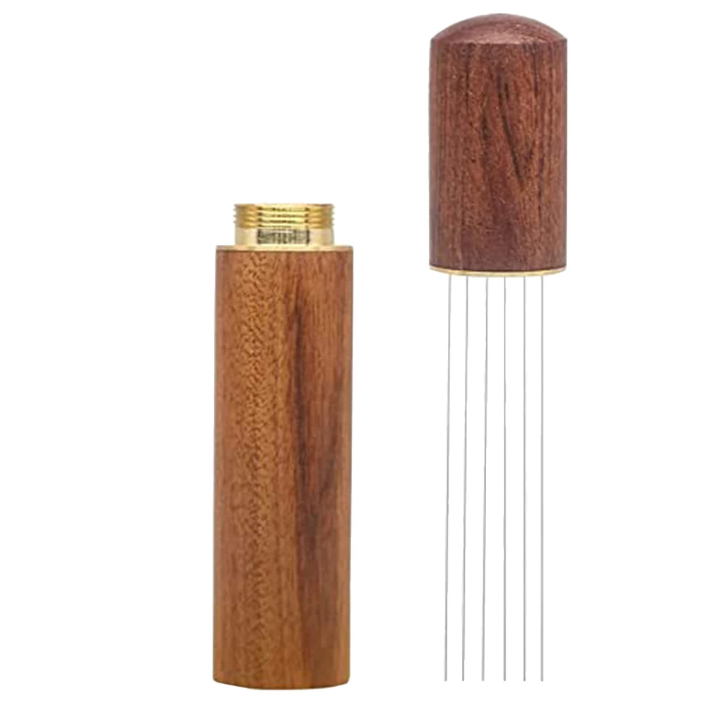 

Coffee Distributor Tool Wood Handle For Espresso Machine Leveling Stirring Needle Accessory Home Hotel Use