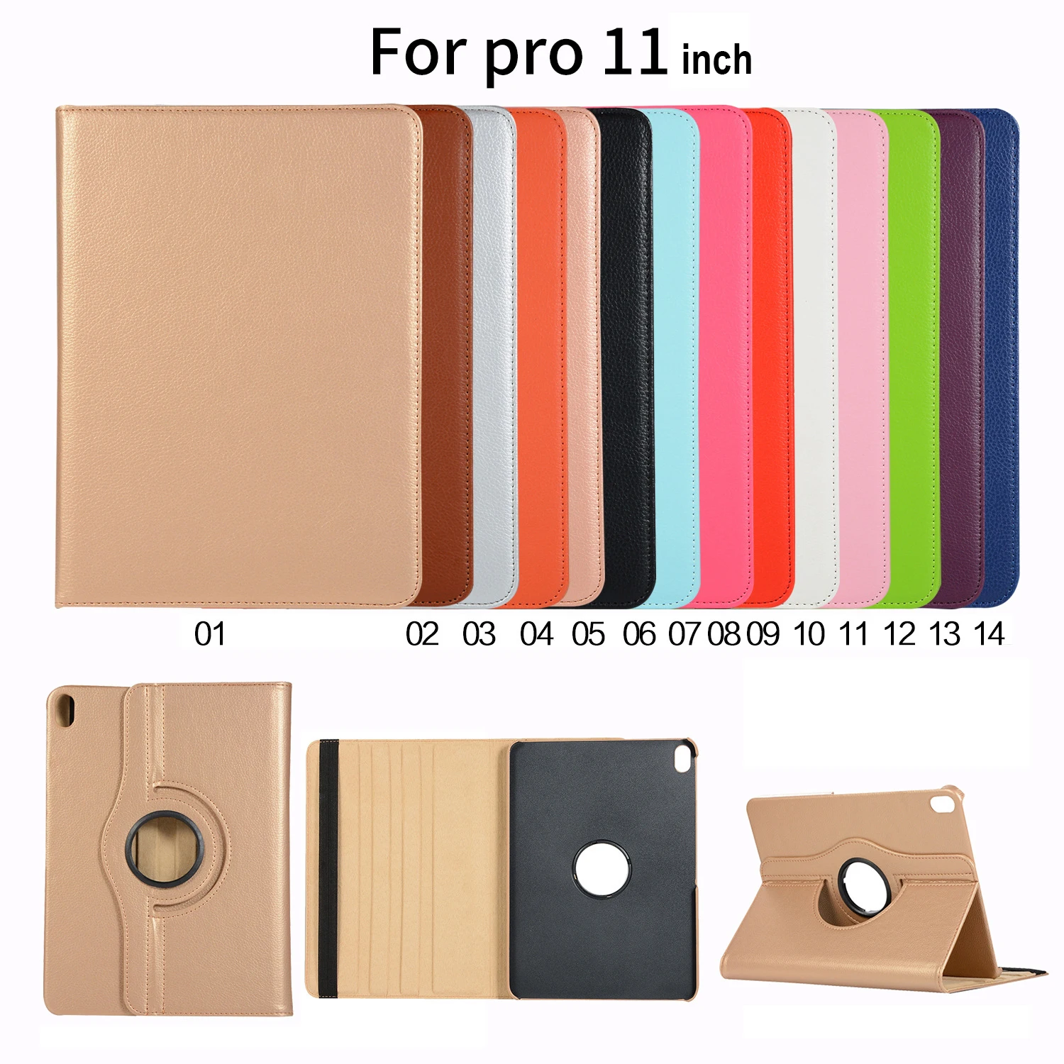 

10pcs 360 Degree Rotation PU Leather Stand Cover Case for iPad 2 3 4 6 7 8 9 9.7inch 10.2inch 10.9inch A1396 A1416 A1430 A1458