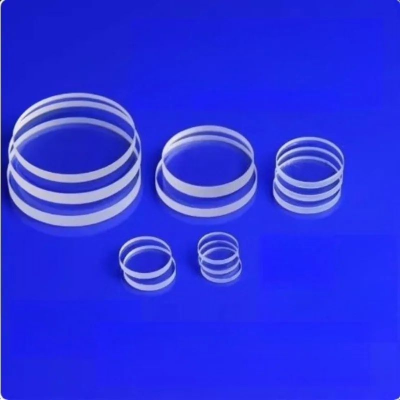 JGS2 Round Quartz Sheet 40-95mm Diameter 1-10mm Thickness | High Temperature Resistant Optical Window Lens