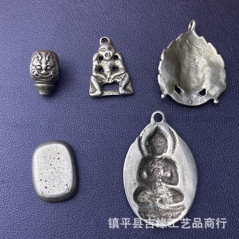 Ornamento de suspensão budista placa mahakala cobre branco micro-esculpido pingente de buda tibetano chaveiro saco ha