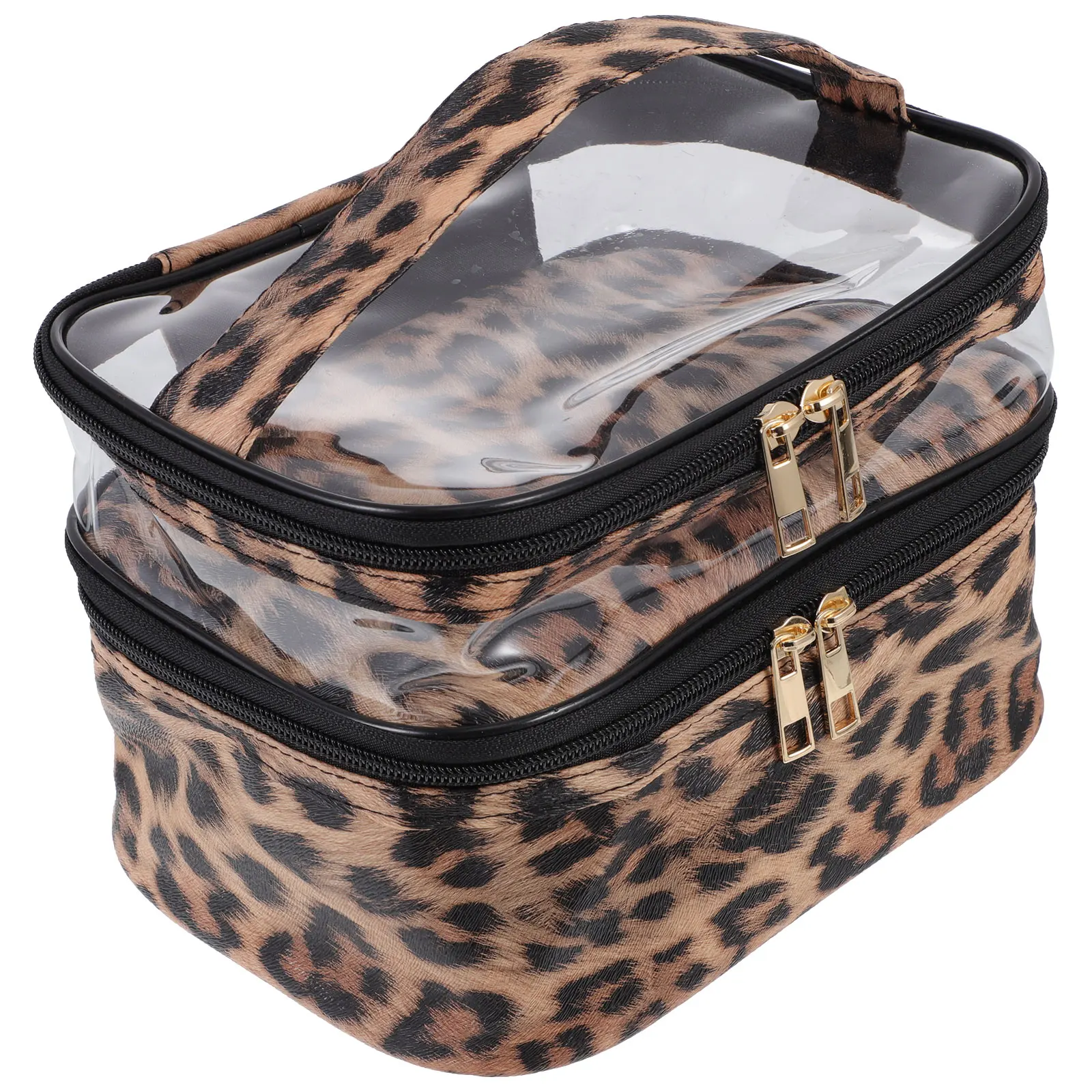 

1Pcs Marble Makeup Organizer Bag Portable Double Layers Large Capacity Waterproof Travel Pouch Makeup Bag