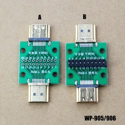 1pcs HDMI Male and Female Test Board MINI Connector with PCB Board  2.54mm pitch 19/20 pin DP HD A Female To Male Adapter Board