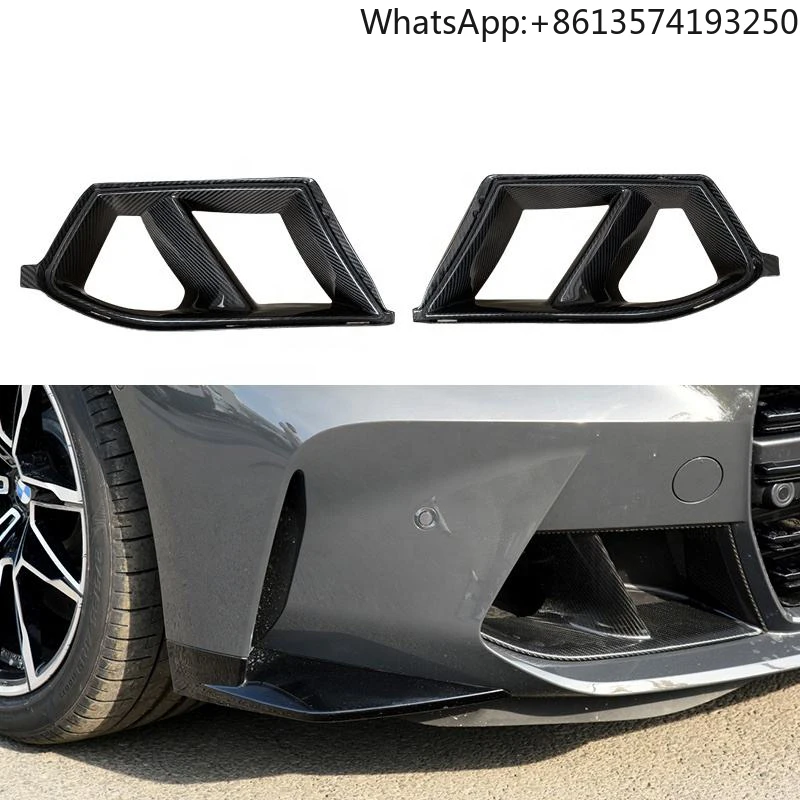

For OEM Real Dry Carbon Fiber Front Air Duct Vent Trims for BMW M3 G80 G81 M4 G82 G83 Front Bumper Air Duct Vent Trim