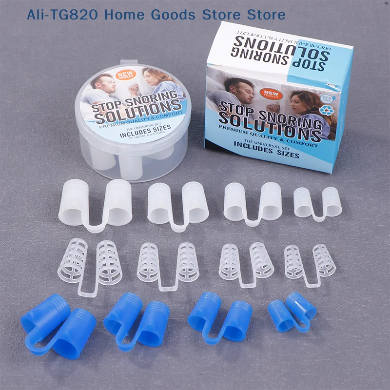 [TG820]Silicone Anti Snore Nasal Dilators Apnea Aid Snoring Nose Clip Nose Breathing Apparatus Devices 4/8Pcs