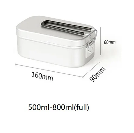 Outdoor Alloy Lunch Box M/L Camping Rectangle Cooking Picnic Box