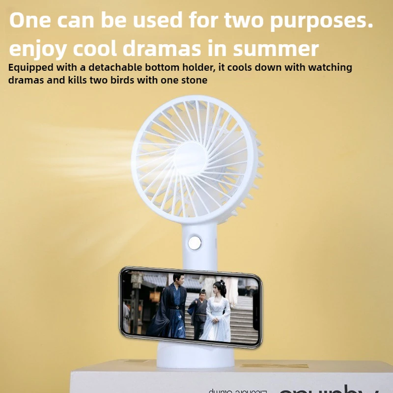 Мини-портативный ручной вентилятор, большой 3 скорости ветра, USB-аккумулятор 1000–1200 мАч, портативные вентиляторы для путешествий, кемпинга, улицы