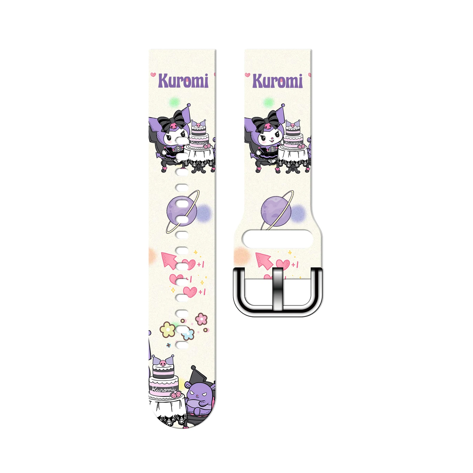 

Sanrio 20mm Kuromi/Kitty Band for Samsung Galaxy Watch 7/6/5 40mm 44mm Band Replaceable Bracelet for Xiaomi Huawei Amazfit Watch