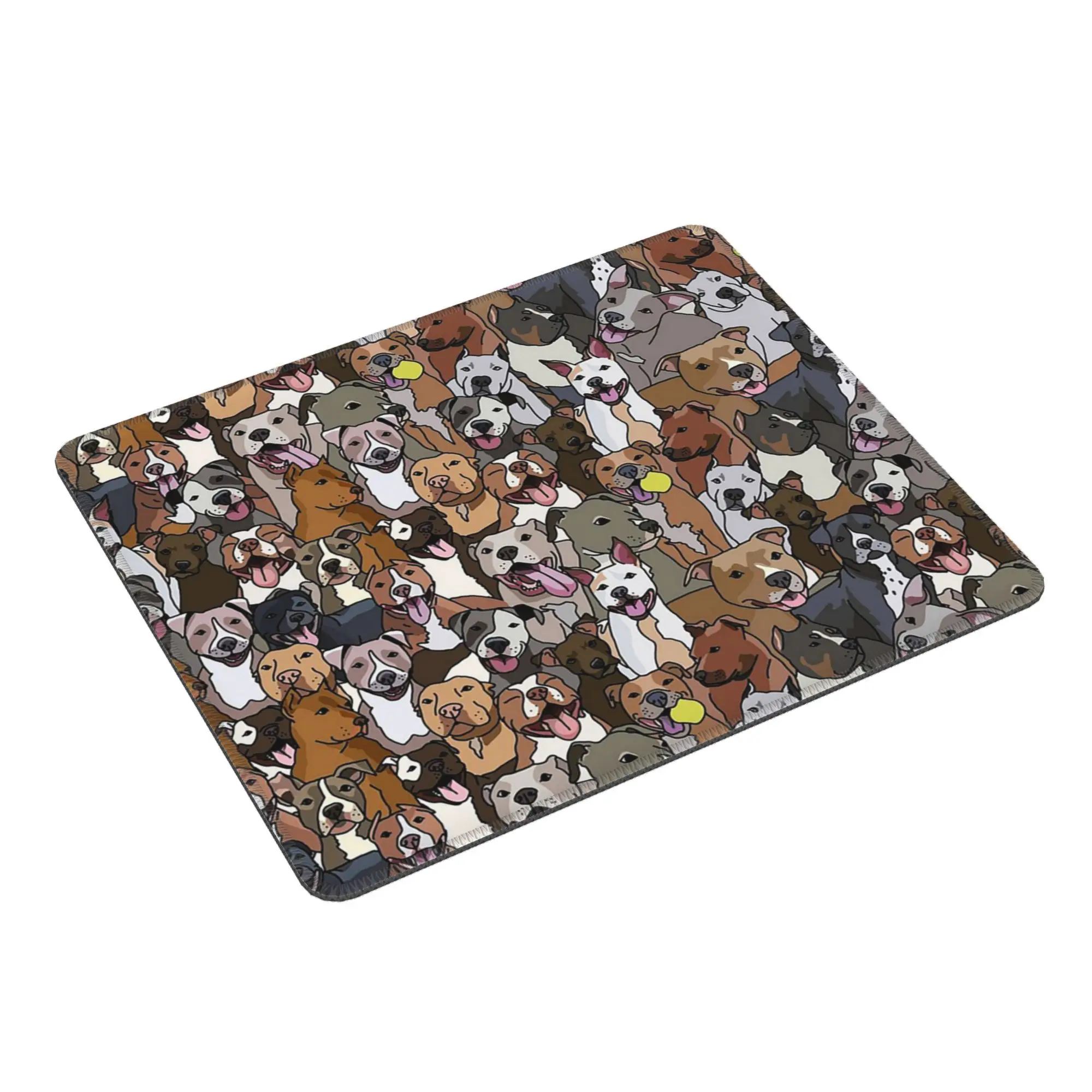

Pitbull Dog Pattern All The Mutts Mouse Pad Computer Keyboard Mouse Mat Gamer PC Laptop Desk Mat Office Accessories Table Mats